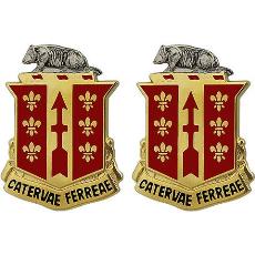 121st Field Artillery Regiment Unit Crest (Catervae Ferreae)